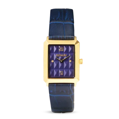 Coeur De Lion Uhr Iconic Spikes Armband Leder Midnight Blue Gold