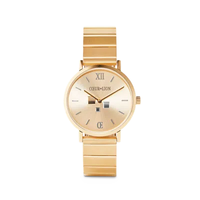 Coeur De Lion Uhr Rund Gold Sunray Monochrome Edelstahl Gold