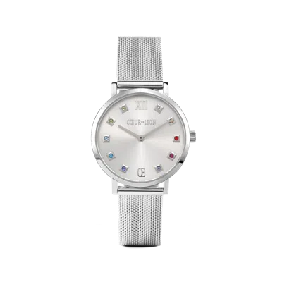 Coeur De Lion Uhr Rund Silver Sunray Milanaise Edelstahl In Metallic