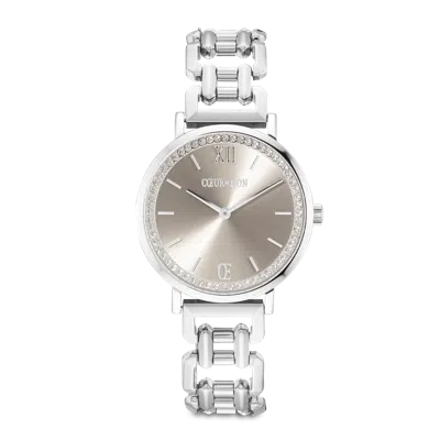 Coeur De Lion Uhr Rund Sparkling Graceful Greige Statement Silber In Silver