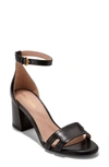 Cole Haan Adelaine Ankle Strap Sandal In Black Leather