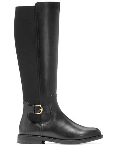 Cole Haan Celestina Riding Leather Boot In Black