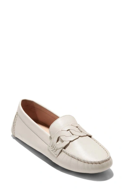 Cole Haan Evelyn Chain Driver Loafer In Ivory Ltr