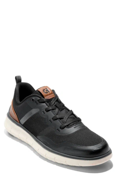 Cole Haan Generation Zerogrand Sneaker In Black/ British Tan/ Ivory