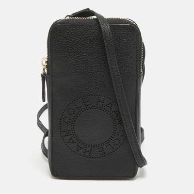 Cole Haan Leather Phone Holder Crossbody Bag In Black