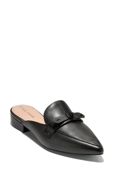 Cole Haan Piper Bow Mule In Black Ltr