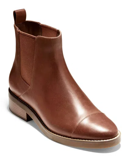 Cole Haan Womens Faux: Faux Leather Chelsea Boots In Brown