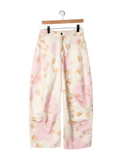 Pre-owned Collina Strada High-rise Wide Leg Jeans In Yellow