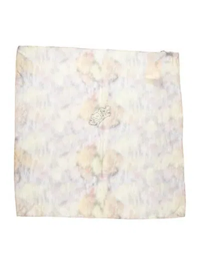 Pre-owned Collina Strada Silk Tie-dye Print Scarf In Green