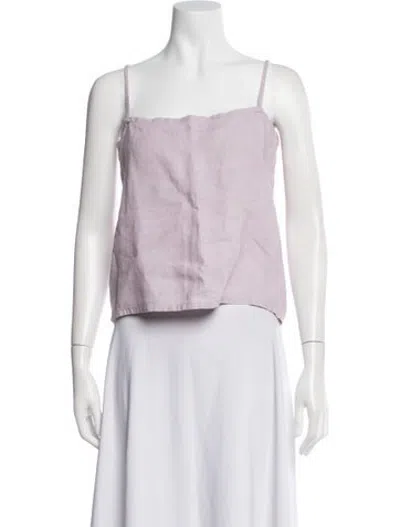 Pre-owned Collina Strada Square Neckline Sleeveless Top In Purple