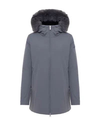 Colmar Hooded Down Parka Coat In Mistery