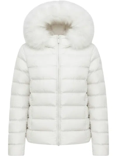 Colmar Tofu Plush Hooded Quilted Down Jacket In Neutral