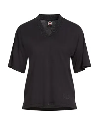 Colmar Woman T-shirt Black Size S Modal, Polyester