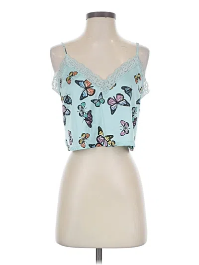 Pre-owned Colsie Sleeveless Top Teal Sweetheart Neckline Tops