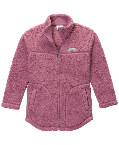 Columbia Kids' Big Girls West Bend Full-zip Fleece Sweatshirt In Pink