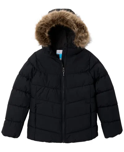 Columbia Kids' Girls' 7-16 Arctic Blast Iii Waterproof Puffer Hooded Jacket In Black