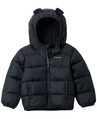 Columbia Babies' Girls' 7-16 Tiny Bear Hooded Puffer Jacket In Black