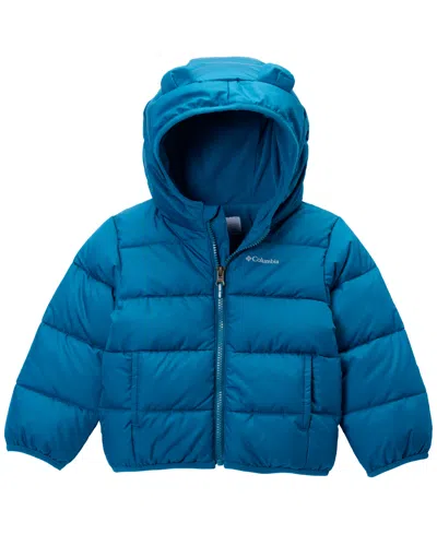 Columbia Babies' Girls' 7-16 Tiny Bear Hooded Puffer Jacket In Blue