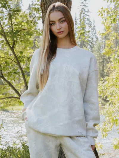 Comfrt Camo Crew Sweatshirt In Gray