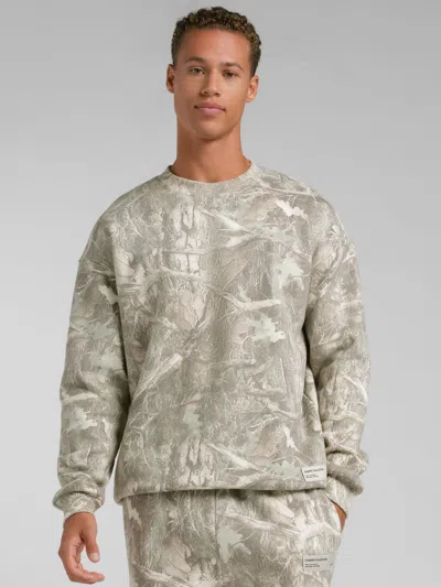 Comfrt Camo Crew Sweatshirt In Gray