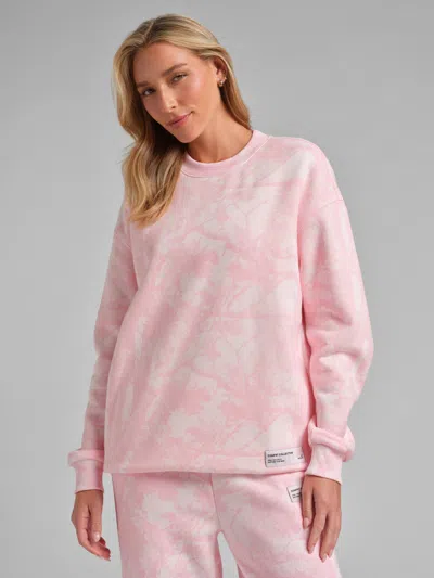 Comfrt Camo Crew Sweatshirt In Pink