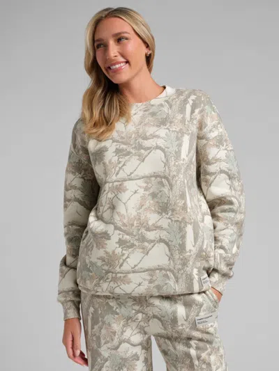 Comfrt Camo Crew Sweatshirt In Gray