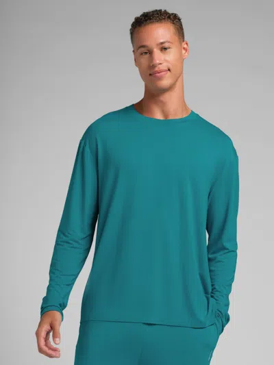 Comfrt Cloud Lounge Long Sleeve Tee Shirt In Green