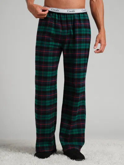 Comfrt Flannel Pajama Pants In Black