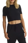 Commando Butter Cropped Tee In Black