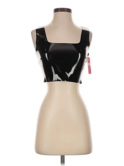 Pre-owned Commando Sleeveless Top Black Square Neckline Tops