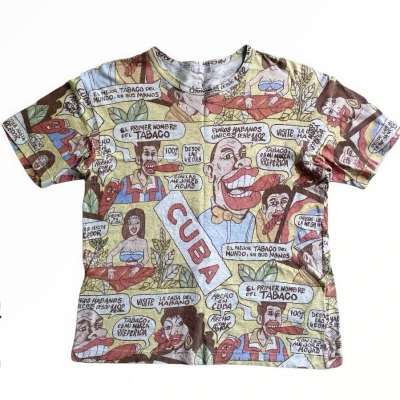 Pre-owned Comme Des Garçons Come Des Garcons Homme 2002 Cuba T Shirt In Multicolor