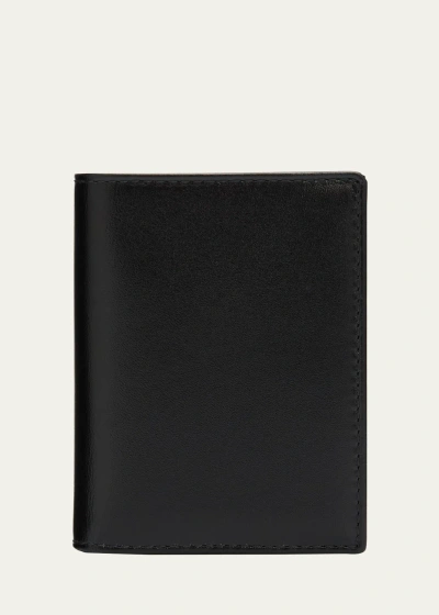 Comme Des Garçons Men's Classic Leather Bifold Card Case In Black