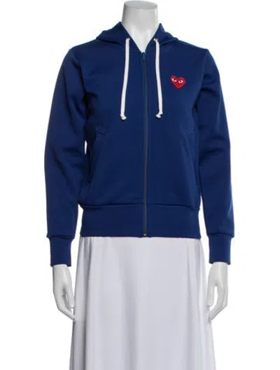 Pre-owned Comme Des Garçons Play Jacket In Blue