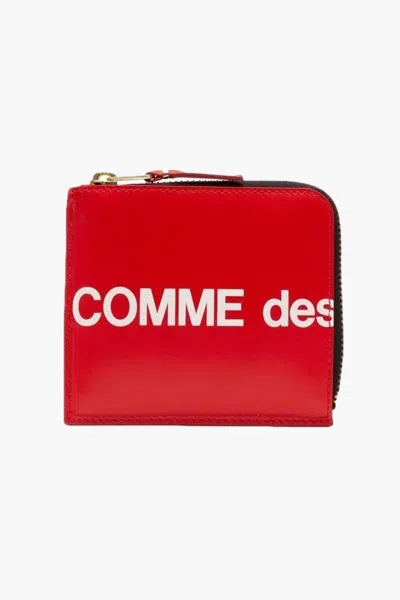 Comme Des Garçons Wallet Huge Logo Wallet In Red