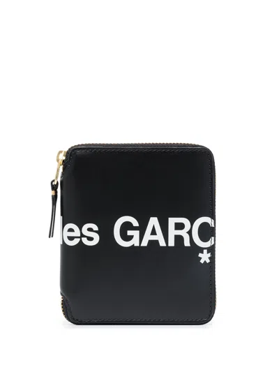 Comme Des Garçons Wallet Men's Huge Logo Leather Wallet In Black