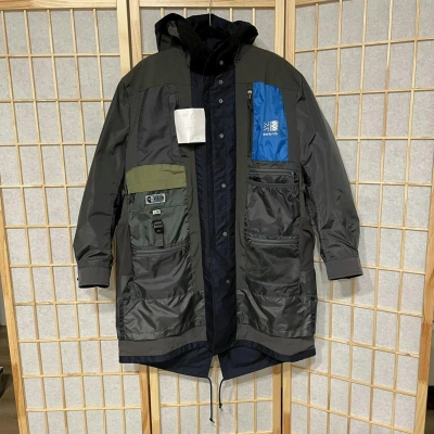 Pre-owned Comme Des Garcons X Comme Des Garcons Homme Karrimor Ss18 Cotton Polyester Typewriter Jacket In Grey