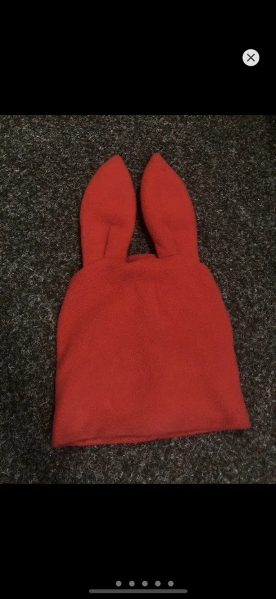 Pre-owned Comme Des Garcons X Comme Des Garcons Shirt Boy Bunny Ear Beanie Aw18 Red