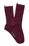 Comme Si The Cashmere Sock In Burgundy