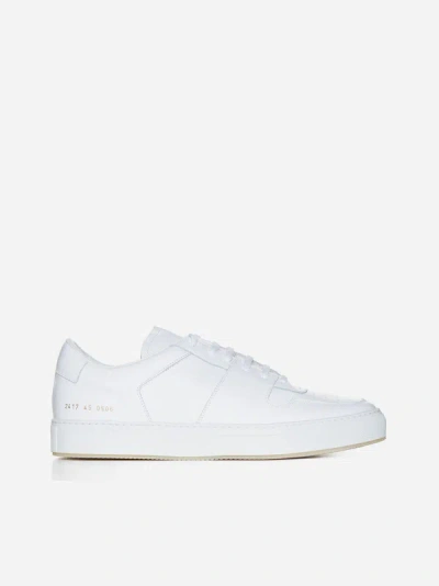 Common Projects Decades Leather Sneakers In White