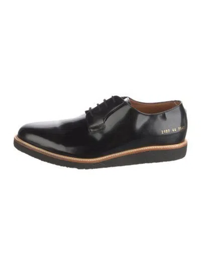 Pre-owned Common Projects Leather Derby Shoes In Black