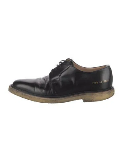 Pre-owned Common Projects Leather Oxfords In Black