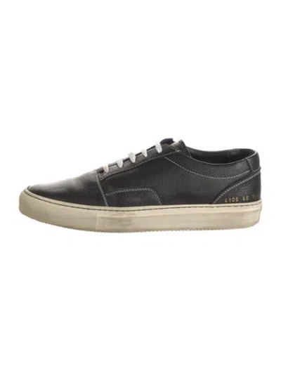 Pre-owned Common Projects Leather Sneakers In Black