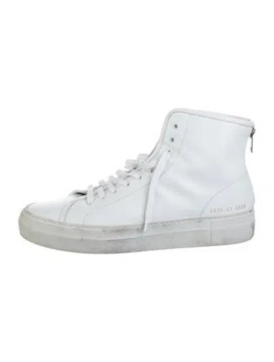 Pre-owned Common Projects Leather Sneakers In White