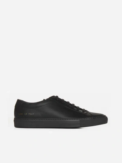 Common Projects Original Achilles Low-top Leather Sneakers In Black