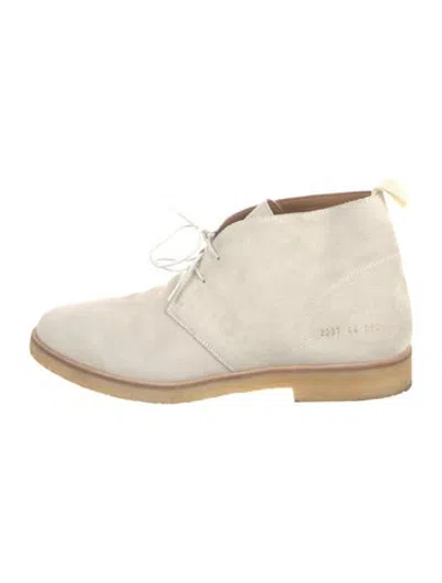 Pre-owned Common Projects Suede Boots In Neutrals