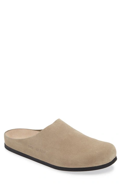 Common Projects Suede Clog In Brown