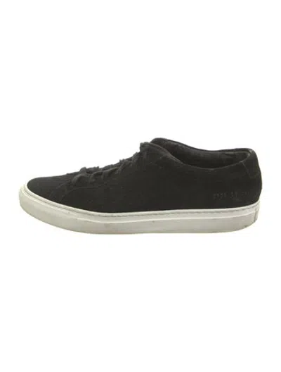 Pre-owned Common Projects Suede Sneakers In Black
