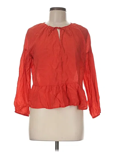 Pre-owned Comune 3/4 Sleeve Blouse In Red
