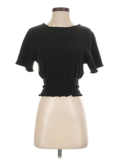 Pre-owned Comune Short Sleeve Turtleneck In Black
