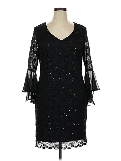 Pre-owned Connected Apparel Cocktail Dress In Black